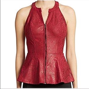 Guess Snakeskin Halter zip-up top